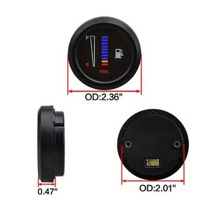 डिजिटल ईंधन गेज ऑटो मोटरसाइकिल ईंधन स्तर गेज 12 वी 24 वी अल्ट्रा-पतली सार्वभौमिक 52 मिमी ईंधन मीटर - Product Image 3