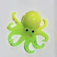 Juguetes Blandos de Pulpo Transparentes al por Mayor, Juguetes Antiestrés de TPR con Lentejuelas en Forma de Estrella, Juguetes Sensoriales para Aliviar la Ansiedad, 8cm, 14+