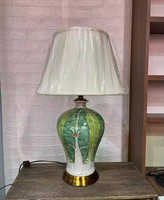 Lampe de table et vase en céramique et porcelaine Ruxi Jingdezhen, design éclaté fait main, motif chou, avec personnalisation Bok Choy antique