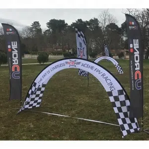 custom double sided printing racing air flags arch door fpv gate