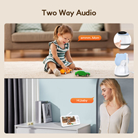 Kamera Monitor Bayi WiFi Pintar 2K Pix Dual Module Layar 5-Inci Penglihatan Malam Audio Dua Arah Deteksi Gerakan Pan-Tilt Pengaturan Makan