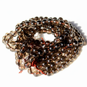 Perles de pierres précieuses naturelles DIY 6 mm 8 mm 10 mm 12 mm Quartz fumé perles rondes supports, pierre précieuse pour la fabrication de bijoux - Product Image 1