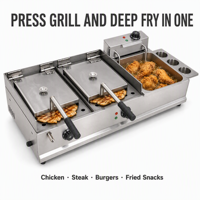 Four à poulet électrique professionnel en acier inoxydable de qualité supérieure, à double presse, silencieux et facile à nettoyer