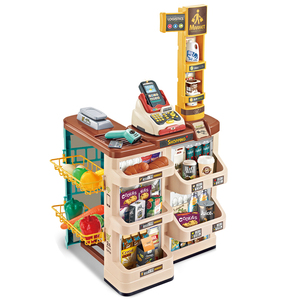 Giocattoli di Ruolo per la Spesa al Supermercato, Negozio per Bambini con Registratore di Cassa - Product Image 1