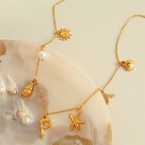 Collares de Joyería Fina y Moderna al por Mayor con Colgante de Cadena de Acero Inoxidable Chapado en Oro de 18K con Iniciales del Alfabeto de 26 Letras Mayúsculas - Product Image 5