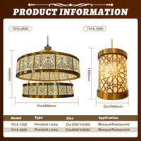 Lustre LED sur mesure pour grande mosquée, décoration intérieure, restaurant, salle à manger, salon