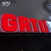 Enseigne LED 3D personnalisée en lettres miniatures pour extérieur, signalétique publicitaire pour entreprise, enseigne de magasin, lettres en relief