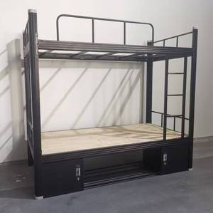 Cama Alta Individual Moderna para Dormitorio, con Escritorio Superior e Inferior, Ahorro de Espacio, Dúplex, <span class=keywords><strong>Escalera</strong></span> de Segunda Planta, Estructura Metálica de 2.0m, para Sala de Estar - Product Image 2