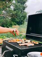 Bambou EN1860 — Barbecue en charbon de bois craquela, carré de grande taille, BBQ Somker robuste pour l'extérieur