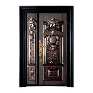 جيد الساخن بيع تصميم الأمن الصلب باب المدخل الرئيسي تصميم معدني خارجي للصدأ الباب للمنزل