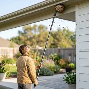 Perche légère en fibre de carbone pour le traitement des abeilles et le système de piège à frelons asiatiques |   Solution professionnelle pour la lutte contre les nids de frelons - Product Image 3