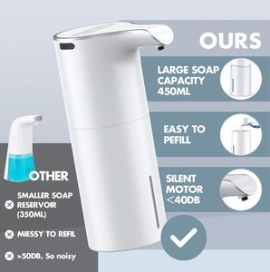 CF distributeur de savon automatique électrique intelligent capteur sans contact plat à main liquide pour hôtel salle de bain cuisine pour ménage extérieur - Product Image 5