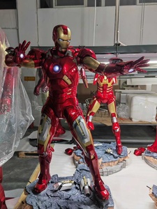 Statua di <span class=keywords><strong>Iron</strong></span> <span class=keywords><strong>Man</strong></span> MK7, Action Figure Avenger Mark 7 con Luce LED, Scultura in Resina a Grandezza Naturale per Decorazione di Sale Cinematografiche e Negozi - Product Image 1