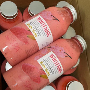 Sels de bain naturels en marque privée, gel douche au lait, gommage au sel, bulles de bain, parfum de fleur de cerisier, nettoyage doux, 500g de sel de bain pour le corps - Product Image 2