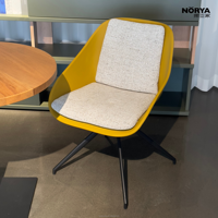 Chaise de salle à manger NORYA, style nordique moderne minimaliste, revêtement en tissu, pieds en métal, chaise d'appoint pour cuisine, restaurant, villa