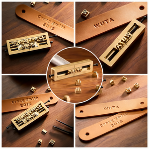 Plaques de gaufrage en métal laiton bon marché, lettres gravées, matrices de gaufrage pour le cuir, produits ménagers - Product Image 5