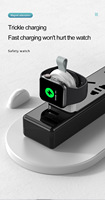 Mini double chargeur sans fil puissant magnétique portable 5W compatible avec toutes les séries pour Apple Watch et téléphones mobiles de type C