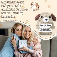 Cadeau d'anniversaire: chiot crocheté à la main pour filles fils copines petits amis maris femme soeurs amis