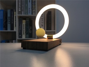 HCNT Giữa Thế Kỷ Cổ Anh Đào Nhỏ Mộc Mạc Đèn Bay Lên Từ Led Quay Trắng Đen Tự Nhiên Đèn Bàn Gỗ Rắn Cơ Sở - Product Image 2