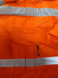 Chất lượng cao UPF50 + 145gsm 100% Cotton Cam Hi VIS <span class=keywords><strong>NSW</strong></span> đường sắt compliant x trở lại ghi âm an toàn của nam giới áo sơ mi - Product Image 4