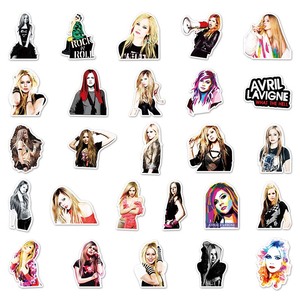 51 Uds Rock Star Avril Lavigne pegatinas de grafiti personalizadas para Laptop Skateboard vinilo cantante pegatina - Product Image 4