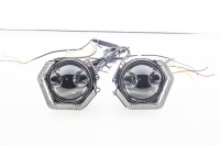 Promotion : Ampoules de voiture Angel Eye 3 et 2,5 pouces, WRGB multicolores, feux de jour 12V, pour modification de phares