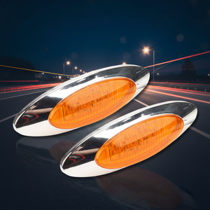 Nuevas Luces LED Ovaladas Amarillas Súper Brillantes de 24V para Camiones, Luces de Posición Laterales para Camiones, Remolques, ATV, Grúas, Todoterreno - Product Image 1