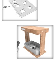 Kit de jardin hydroponique intelligent d'intérieur durable à spectre complet, design moderne en bambou, 8 pods LED, système intelligent pour herbes et fleurs à domicile