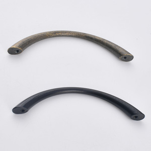 Curved Cabinet Handles 96mm Hole Spacing Bronze <b>Black</b> Zinc Alloy Minimalist Design For Drawer Door Kitchen Cabinet - Product Image 2