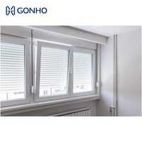 Fenêtres à battants et à lames orientables en aluminium GONHO modernes, à rupture de pont thermique, double vitrage isolant pour villa