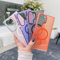 Étuis de téléphone magnétiques haut de gamme pour Samsung Galaxy S24 S25 S26 Ultra, coque de téléphone, dégradé, antichoc, prend en charge la charge sans fil