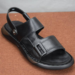 2026 Summer <b>Men's</b> Casual Sandals Handmade Cowhide Beach Shoes Trendy Dual-purpose Genuine <b>Leather</b> Driving <b>Slippers</b> for <b>Men</b> - Product Image 4