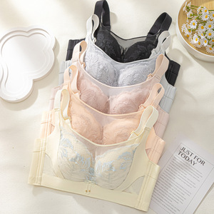 Soutien-gorge sans fil personnalisé 979 #   Soutien-gorge pour femmes de haute qualité, en dentelle française sexy, respirant, fin, push-up, pour <span class=keywords><strong>poitrine</strong></span> généreuse - Product Image 2