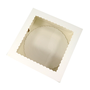 10*10*6 Inch Square With Cakeboard Folding Wholesale Customized Luxury Design Packaging Cake Box With Window