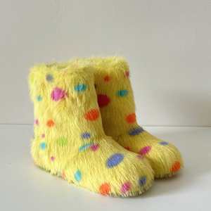 Fabricante personalizado al por mayor chicas jóvenes botines mullidos estilo lindo mezcla <span class=keywords><strong>de</strong></span> colores antideslizante niños <span class=keywords><strong>botas</strong></span> <span class=keywords><strong>de</strong></span> piel <span class=keywords><strong>de</strong></span> invierno con piel cálida - Product Image 2