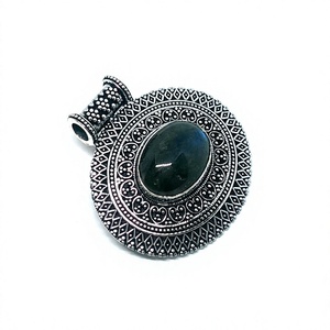 Collier avec pendentif en pierre Labradorite, argent, vente en gros, 2017 - Product Image 2