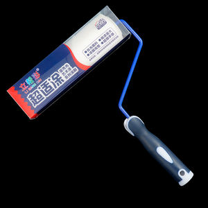 Pinceau rouleau <span class=keywords><strong>de</strong></span> peinture en <span class=keywords><strong>fibre</strong></span> <span class=keywords><strong>de</strong></span> polyester tissée à rayures personnalisable <span class=keywords><strong>de</strong></span> 9 pouces avec tissu haute densité <span class=keywords><strong>de</strong></span> 12mm et manche en caoutchouc - Product Image 4