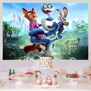 Telón <span class=keywords><strong>de</strong></span> Fondo <span class=keywords><strong>de</strong></span> Zootopia 2, Tapiz, Pancarta, Artículos <span class=keywords><strong>para</strong></span> Fiestas <span class=keywords><strong>de</strong></span> <span class=keywords><strong>Cumpleaños</strong></span>, Fondo, Póster, Accesorios <span class=keywords><strong>para</strong></span> Fotos, Decoraciones - Product Image 2