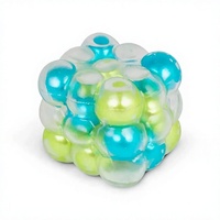 Nouveau cube magique en plastique perlé, jouet anti-stress à presser, balle sonore, soulage le stress, rebond lent, cube magnétique pour enfants