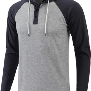 Men's Casual Athletic <b>Workout</b> <b>Hoodie</b> Lightweight Embroidered Jersey Sweatshirt with Long Sleeve and Drawstring - Product Image 1
