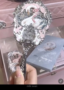 Flower Knows Makeup <strong>Mirror</strong> Swan Ballet Moonlight Mermaid Handheld <strong>Mirror</strong> White Blue Pink Strawberry <strong>Rococo</strong> <strong>Mirror</strong> - Product Image 4