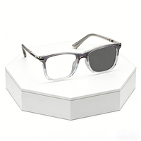 Lunettes de vue photochromiques carrées pour hommes, monture noire TR, branches en métal doré, verres anti-lumière bleue à transition, lunettes optiques d'extérieur