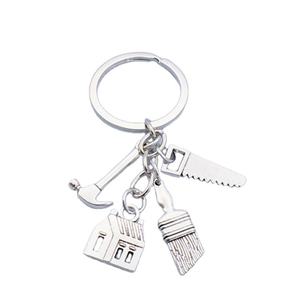 Moda europea y americana, accesorios de bricolaje, herramienta de cepillo para casa, llave creativa, arquitecto, <span class=keywords><strong>agencia</strong></span> de casa, llavero - Product Image 2