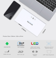 Mini projecteur BYINTEK UFO R19 HD 1080p portable Android Wifi, projecteur de cinéma maison 4K, mini projecteur de poche