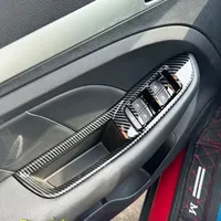 LHD Pour MG ZS 2017-2024 ABS carbonfiber Car Center Console Air Condition Outlet middle AC Vent Frame Cover interior Accessories