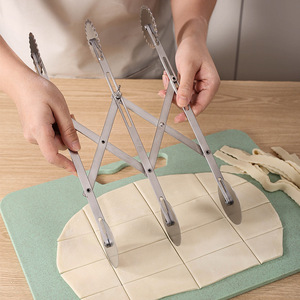 Taglierina per pizza in acciaio inossidabile espandibile a doppia testa 3/5/7 taglierina per pasta multi tondo regolabile - Product Image 6