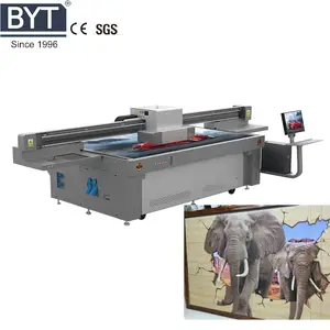 Grande formato BYT-2513P-G6 stampante Flatbed UV 3D vetro ceramica legno PVC stampa acrilica