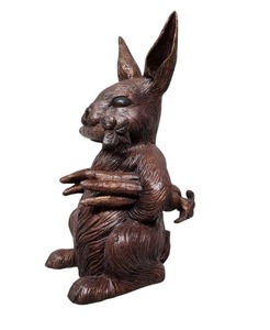 Estatuilla sentada sólida esculpida de conejo Vintage y estatua decoración del hogar y el jardín con grabado precios bajos - Product Image 5