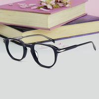 Monture de lunettes ovale en acétate bleu de haute qualité pour hommes, lunettes optiques professionnelles, vision nocturne, confortables et légères