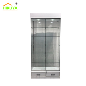 Vitrina de Vidrio Transparente Personalizada HiKUYA, Vitrina de Exhibición con Puerta Corredera de Vidrio - Product Image 4